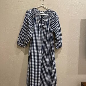 LAKE hammock midi dress in navy gingham